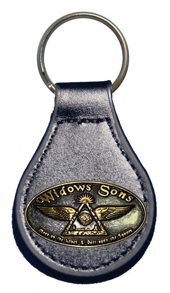 Widows Sons Keychain - Black Leather - Bricks Masons