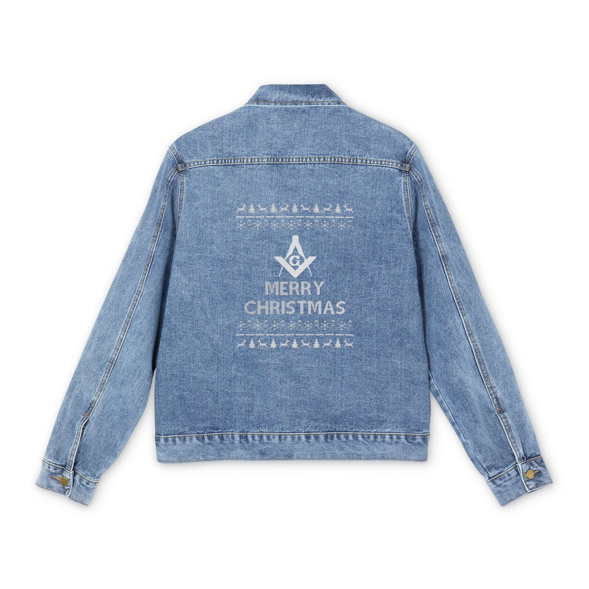 Master Mason Blue Lodge Jacket - Merry Christmas Square and Compass G - Bricks Masons