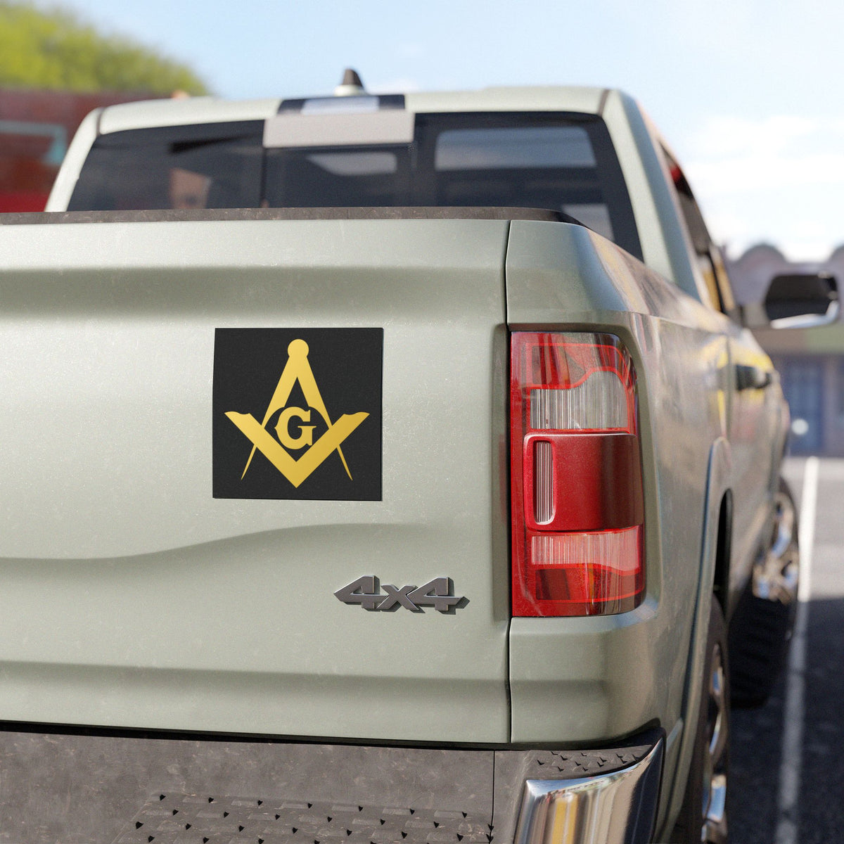 Master Mason Blue Lodge Car Emblem - Square & Compass G Magnetic Medallion - Bricks Masons