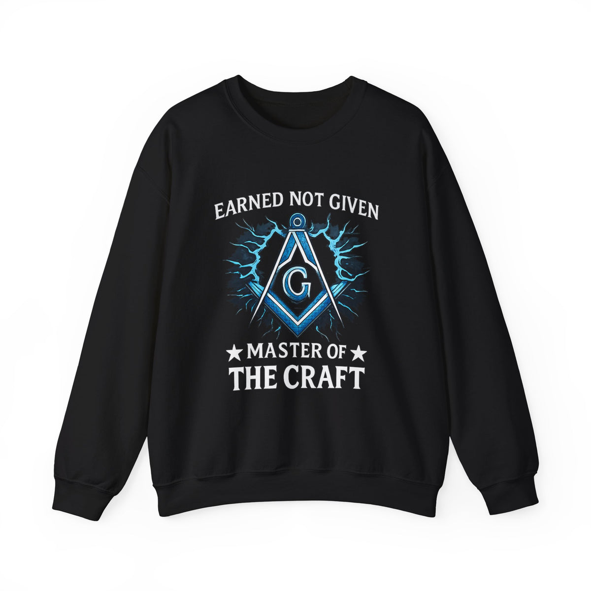 Master Mason Blue Lodge Sweatshirt – Verdient, nicht geschenkt – Meister der Freimaurer-Bruderschaft S&C G