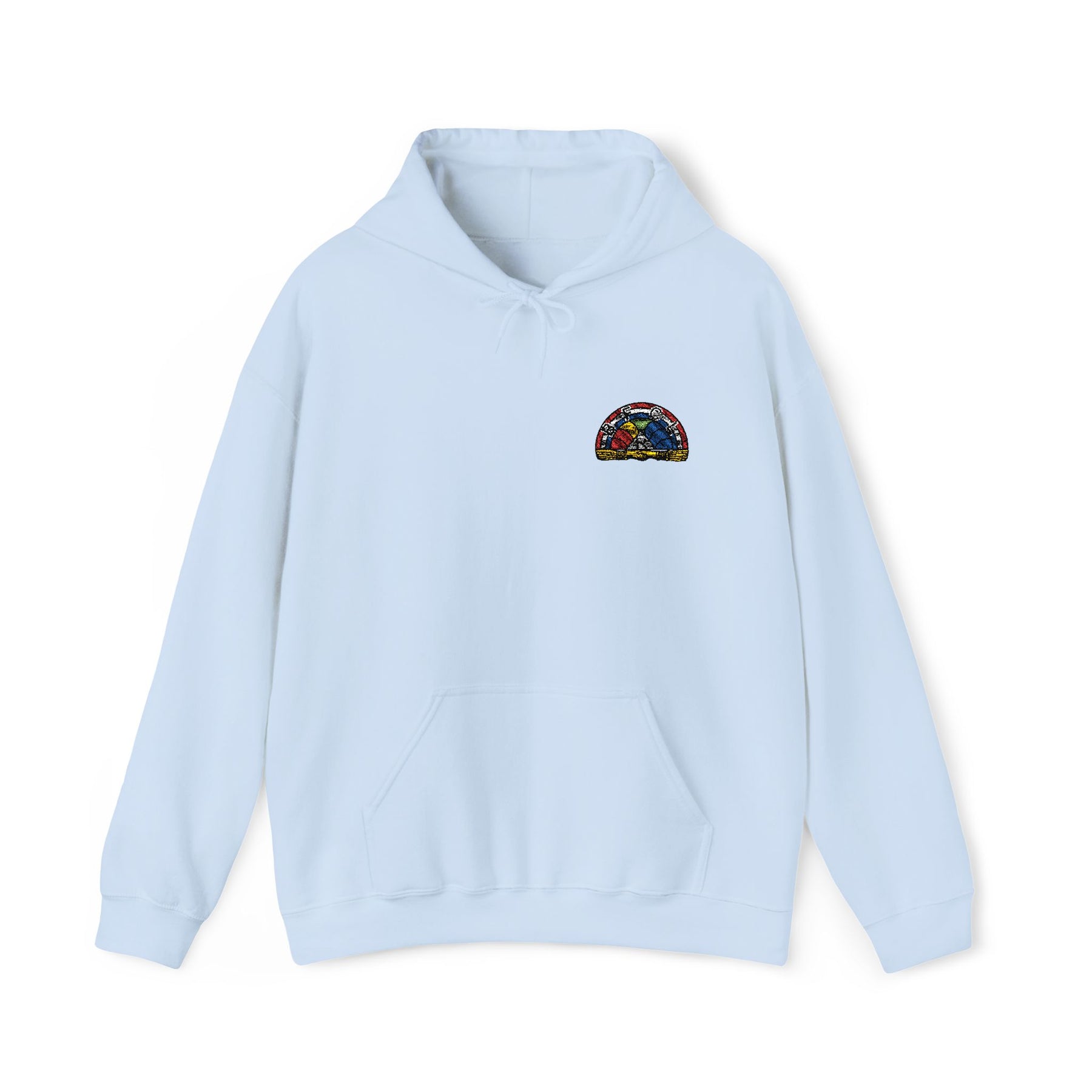 International Order of The Rainbow For Girls Hoodie - Soft Cotton Poly Blend Front Embroidery - Bricks Masons