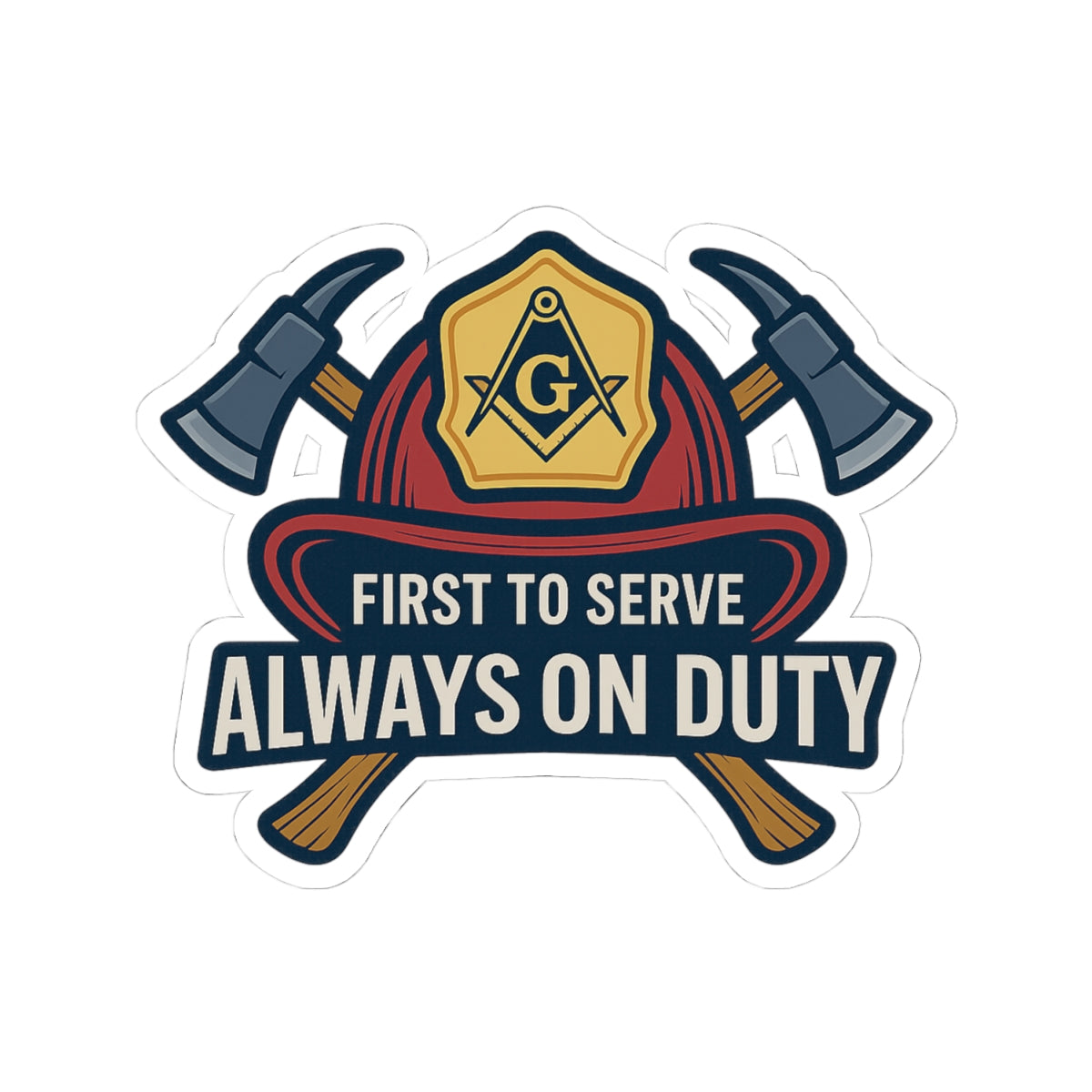Master Mason Blue Lodge Sticker Decal – Firefighter Square & Compass G - Bricks Masons