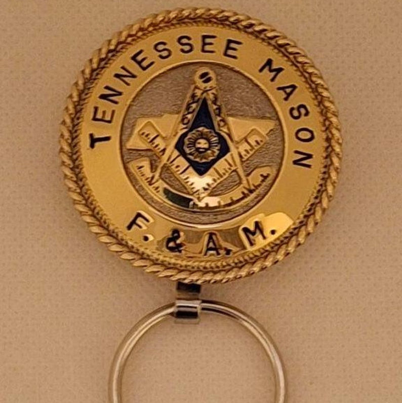 Past Master Blue Lodge Keychain - Handcrafted Tennessee Mason F & A.M - Bricks Masons