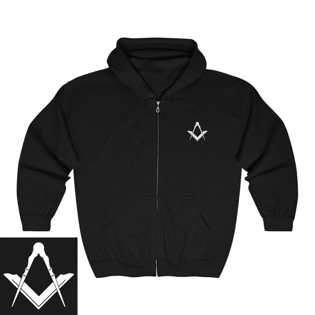 Master Mason Blue Lodge Hoodie - Various Colors Square & Compass G - Bricks Masons