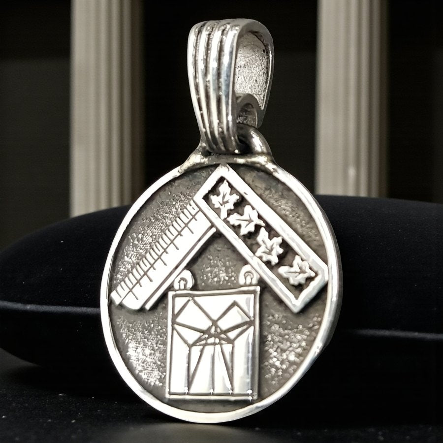 Masonic Pendant Pythagorean Theorem Silver 1.8 Cm 5 Gr Art 1001 - Bricks Masons