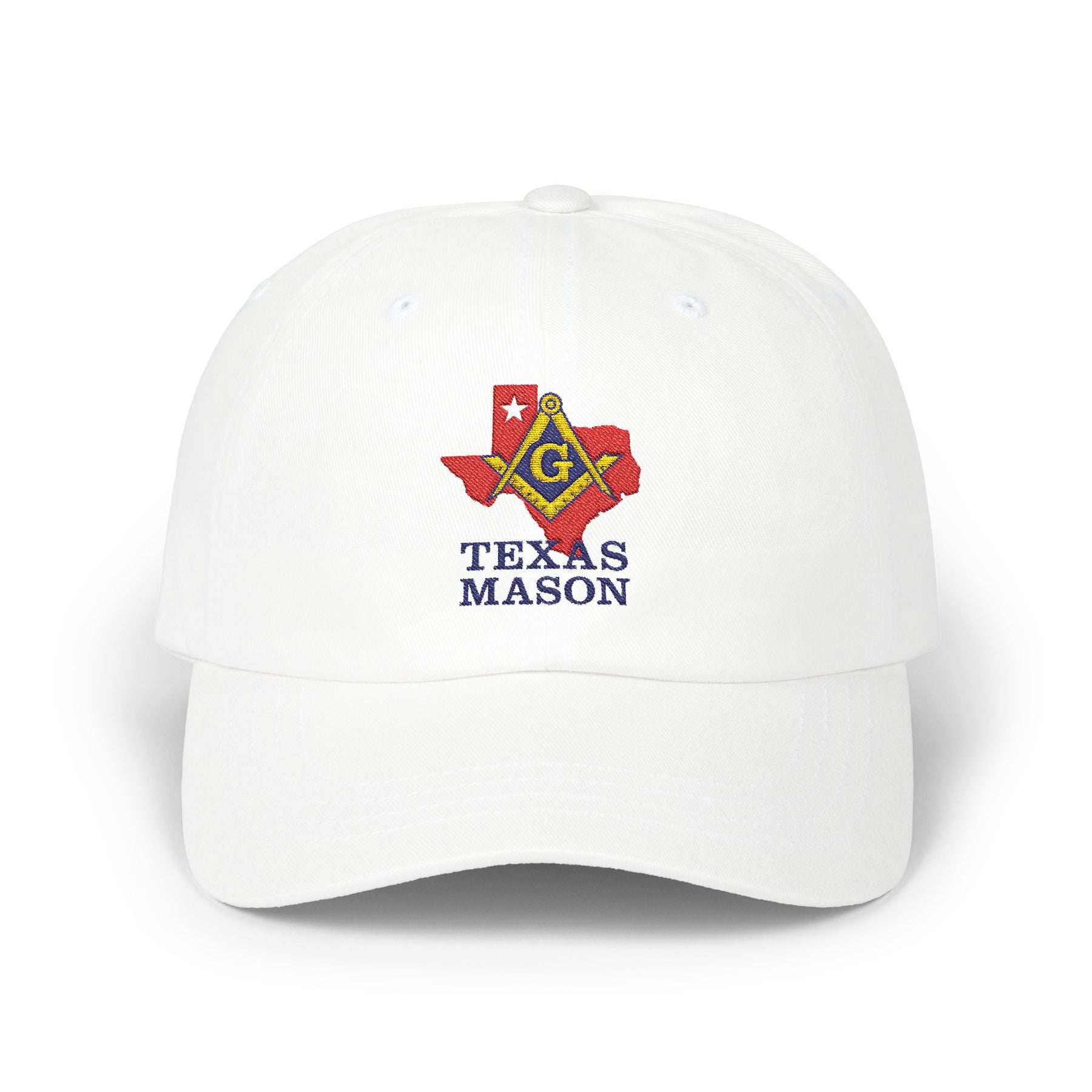 Master Mason Blue Lodge Baseball Cap - Embroidered Texas Mason Dad Cap - Bricks Masons