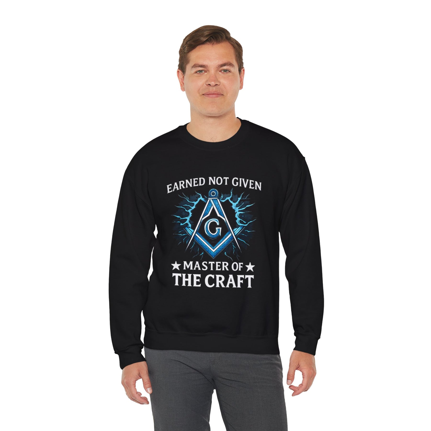 Master Mason Blue Lodge Sweatshirt – Verdient, nicht geschenkt – Meister der Freimaurer-Bruderschaft S&amp;C G