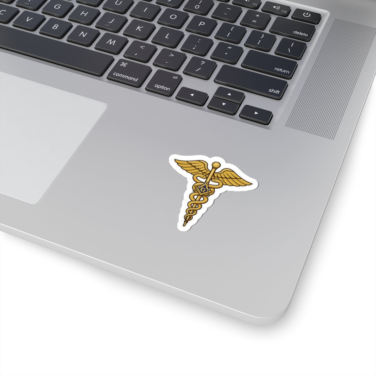 Master Mason Blue Lodge Sticker Decal - Kiss-Cut Gold Medical Doctor - Bricks Masons