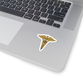 Master Mason Blue Lodge Sticker Decal - Kiss-Cut Gold Medical Doctor - Bricks Masons