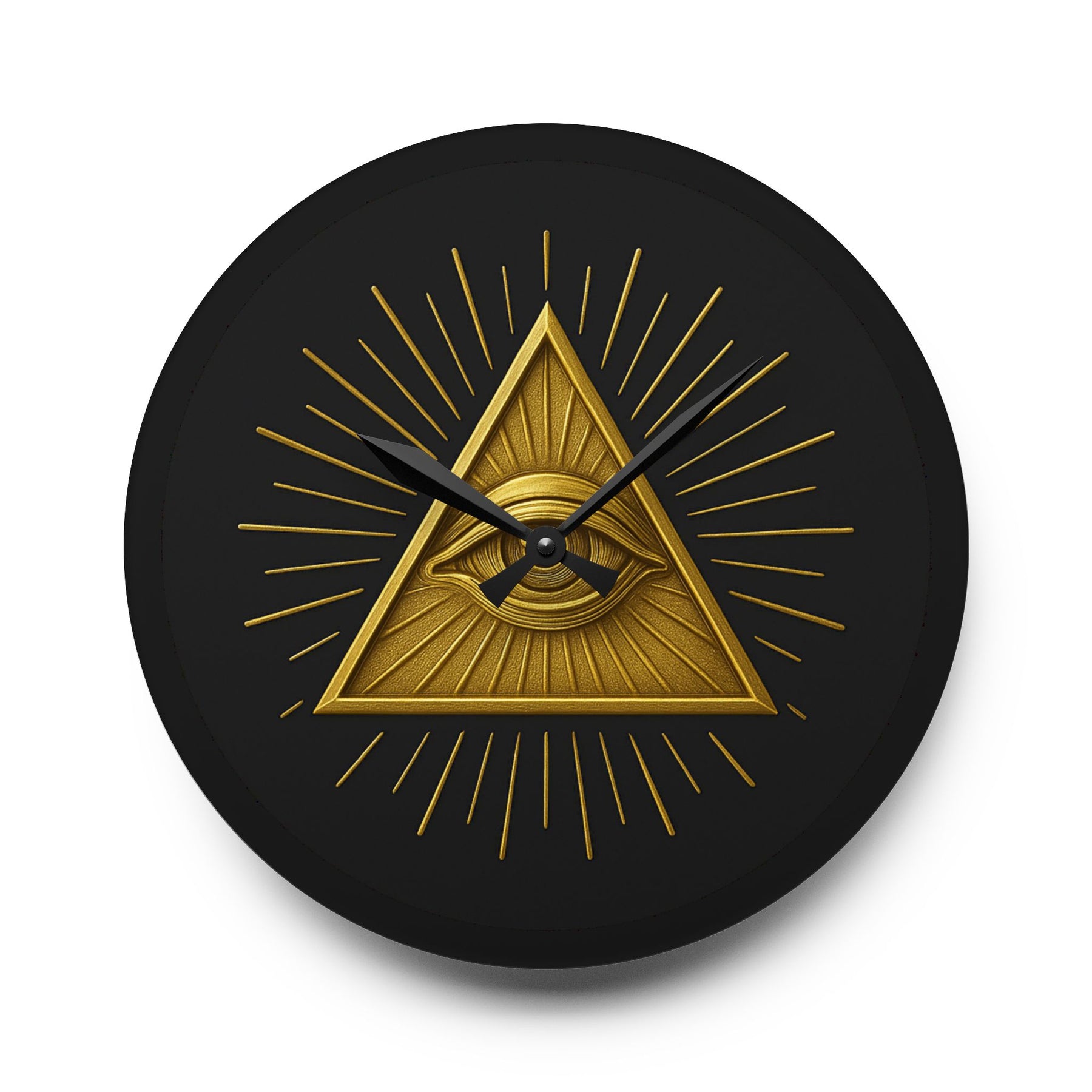 Eye of Providence Clock - All Seeing Eye Design on Acrylic - Bricks Masons