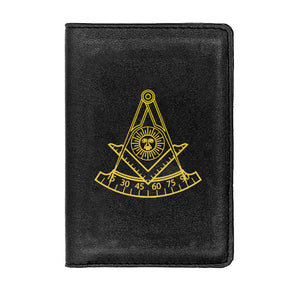 Past Master Blue Lodge California Regulation Wallet - Black & Brown - Bricks Masons