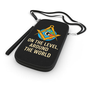 Master Mason Blue Lodge Passport Wallet - On The level Around the world - Bricks Masons