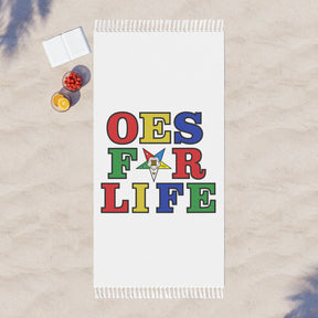 OES Towel - OES For Life Polyester With Knotted Tassels - Bricks Masons
