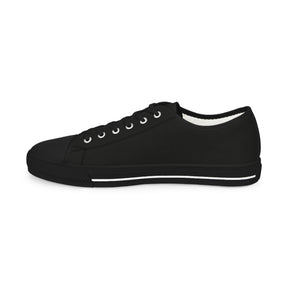 KYCH Sneaker - Low Top Sneaker Black & White Golden Emblem - Bricks Masons