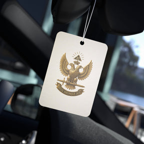 33rd Degree Scottish Rite Car Air Freshener - Double Headed Eagle & Crown Design - Bricks Masons