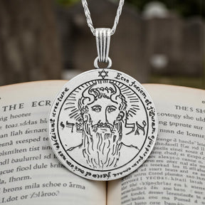 Wiccan Pendant First and Second Pentacle Consecrated to the Sun In Silver 4.5 Cm 17.5 Gr Art 1166 - Bricks Masons