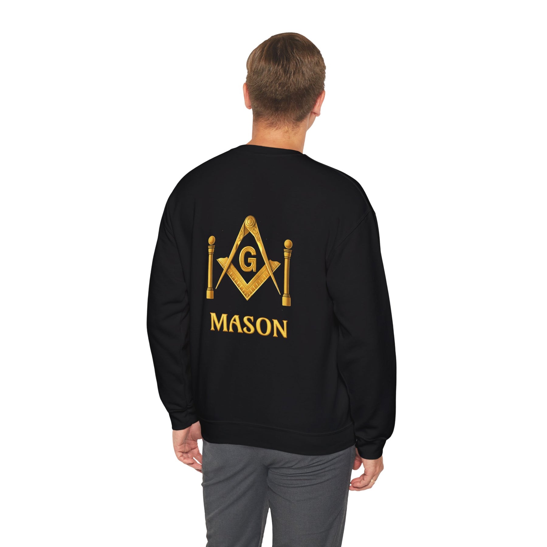 Master Mason Blue Lodge Sweatshirt - Mason S&amp;C G mit zwei Säulen
