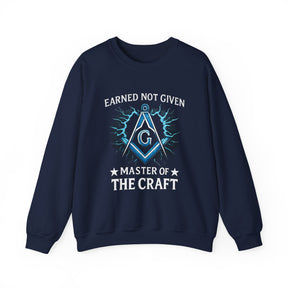 Master Mason Blue Lodge Sweatshirt – Verdient, nicht geschenkt – Meister der Freimaurer-Bruderschaft S&amp;C G