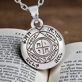 Wicca Pendant Fifth Pentacle Saturn Silver 3 Cm Art 119 - Bricks Masons