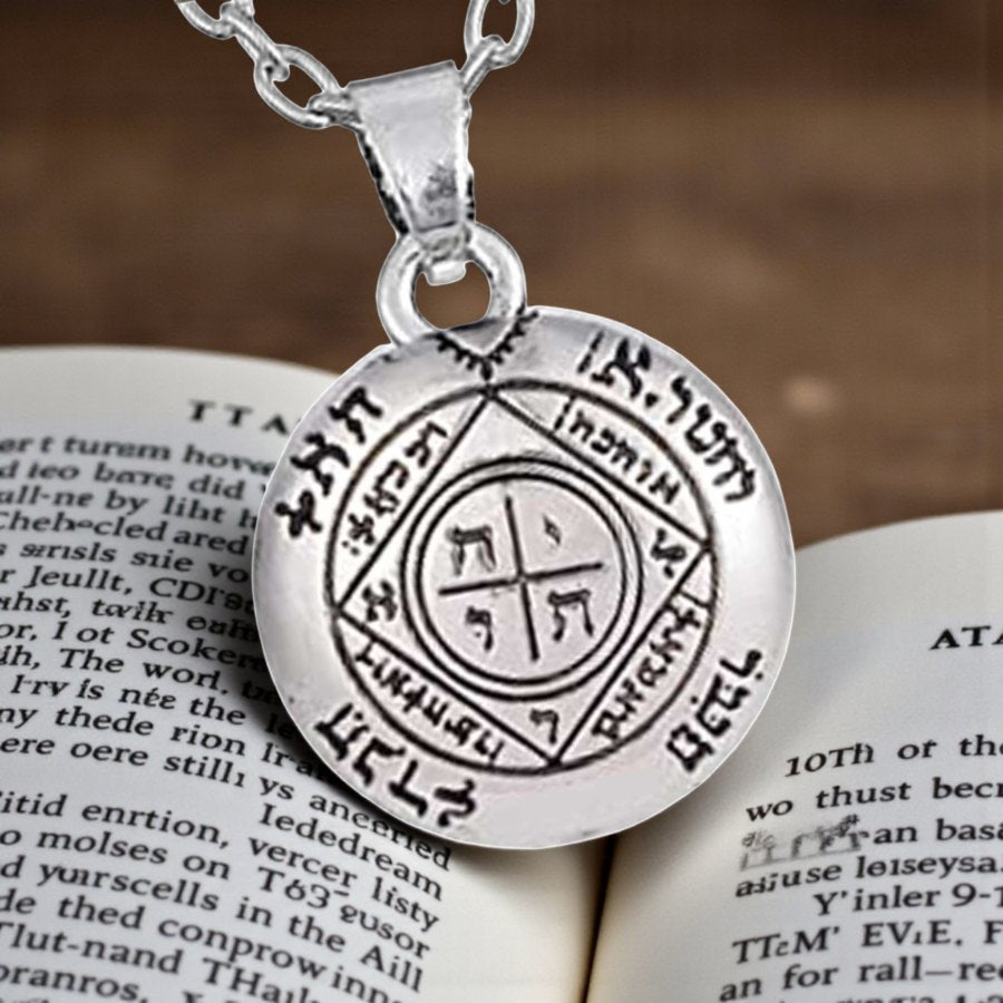 Wicca Pendant Fifth Pentacle Saturn Silver 3 Cm Art 119 - Bricks Masons