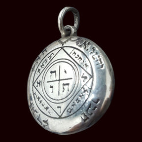 Wicca Pendant Fifth Pentacle Saturn Silver 3 Cm Art 119 - Bricks Masons
