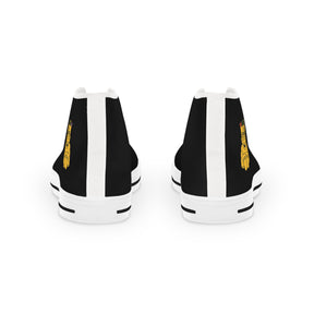 Royal Order of Jesters Sneaker - High Top Black & White Mirth is King - Bricks Masons