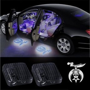 Shriners Car Door Light Projector - Customizable Wireless LED - Bricks Masons