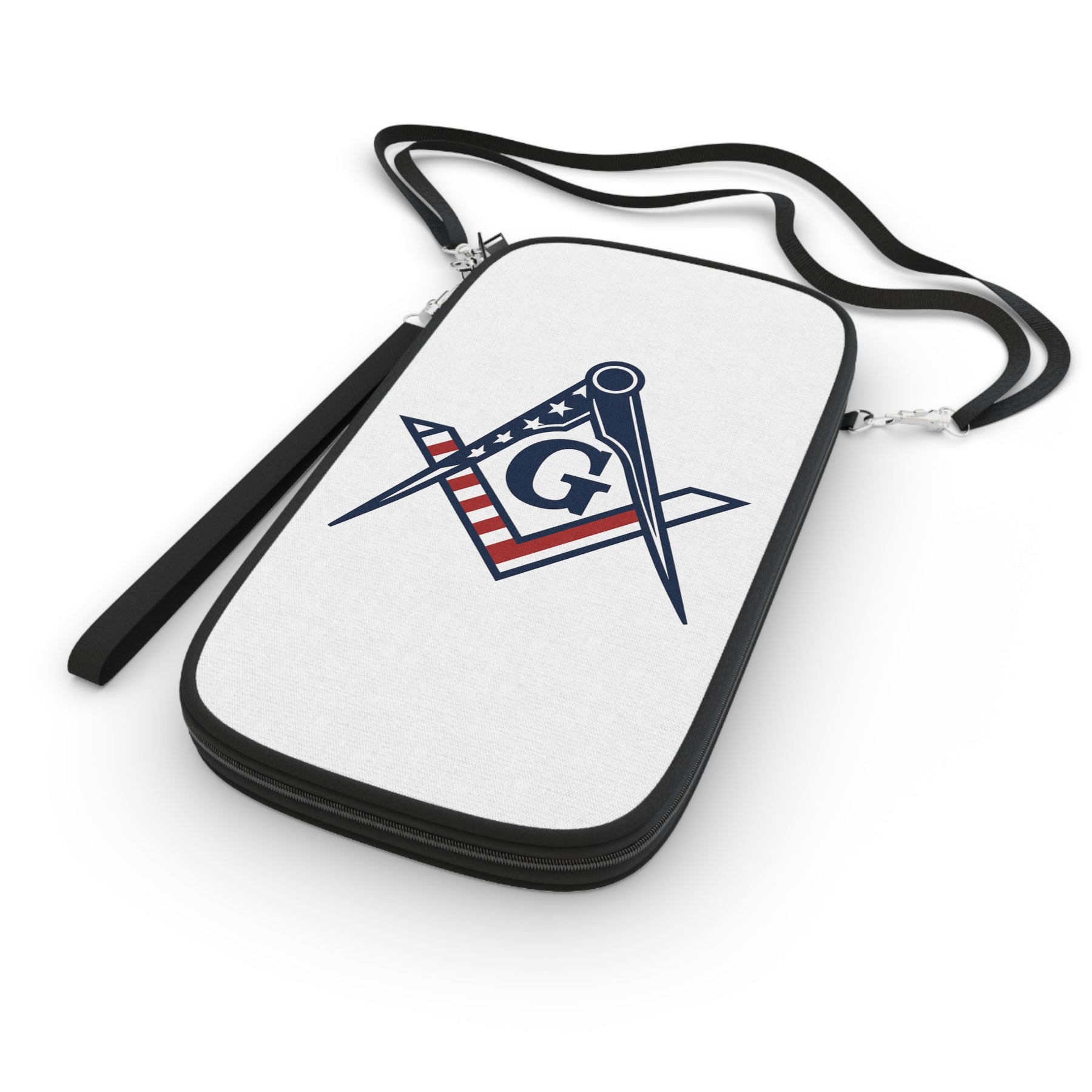 Master Mason Blue Lodge Passport Wallet - US Flag Square & Compass G - Bricks Masons