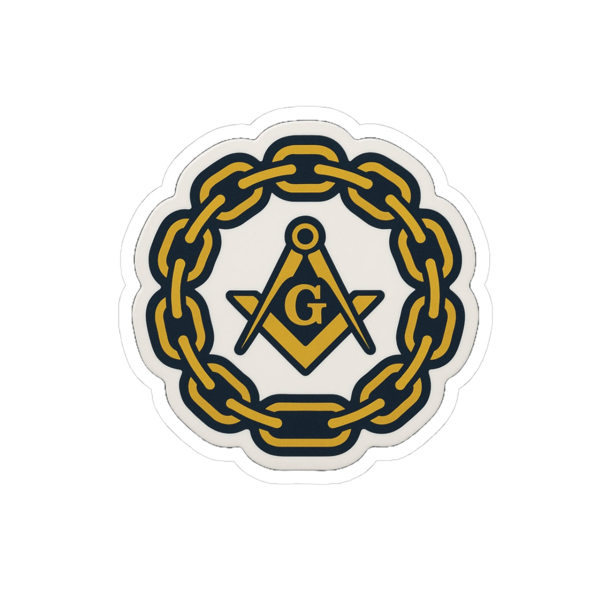 Master Mason Blue Lodge Sticker Decal - Kiss-Cut Colorful - Bricks Masons