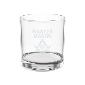 Whiskyglas der Master Mason Blue Lodge – Winkelmaß und Zirkel mit G