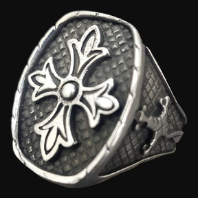 Knights Templar Ring 2.5 x 2 cm 15 g Silver Art 1274 - Bricks Masons