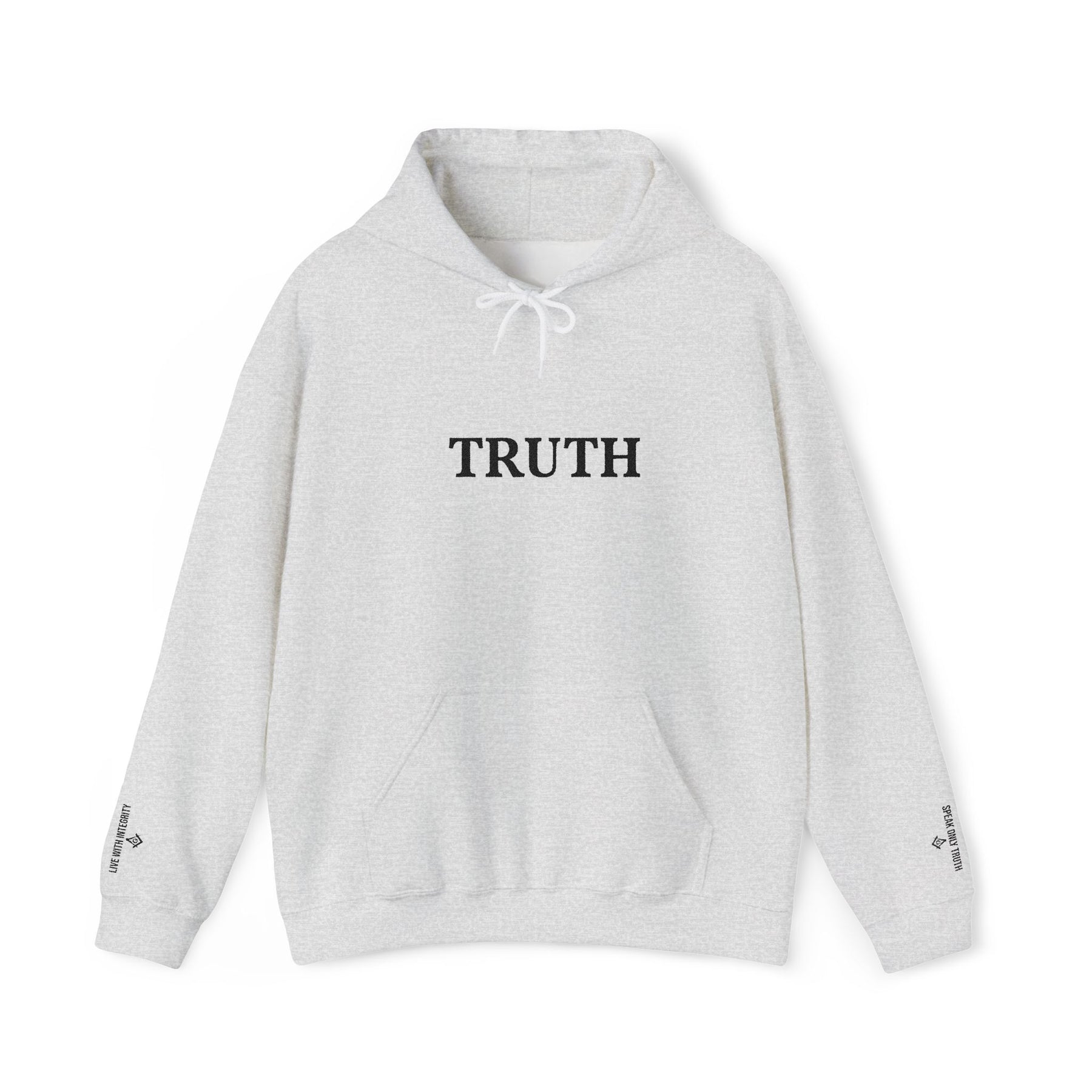 Master Mason Blue Lodge Hoodie - Truth Front & Sleeves Embroidery - Bricks Masons