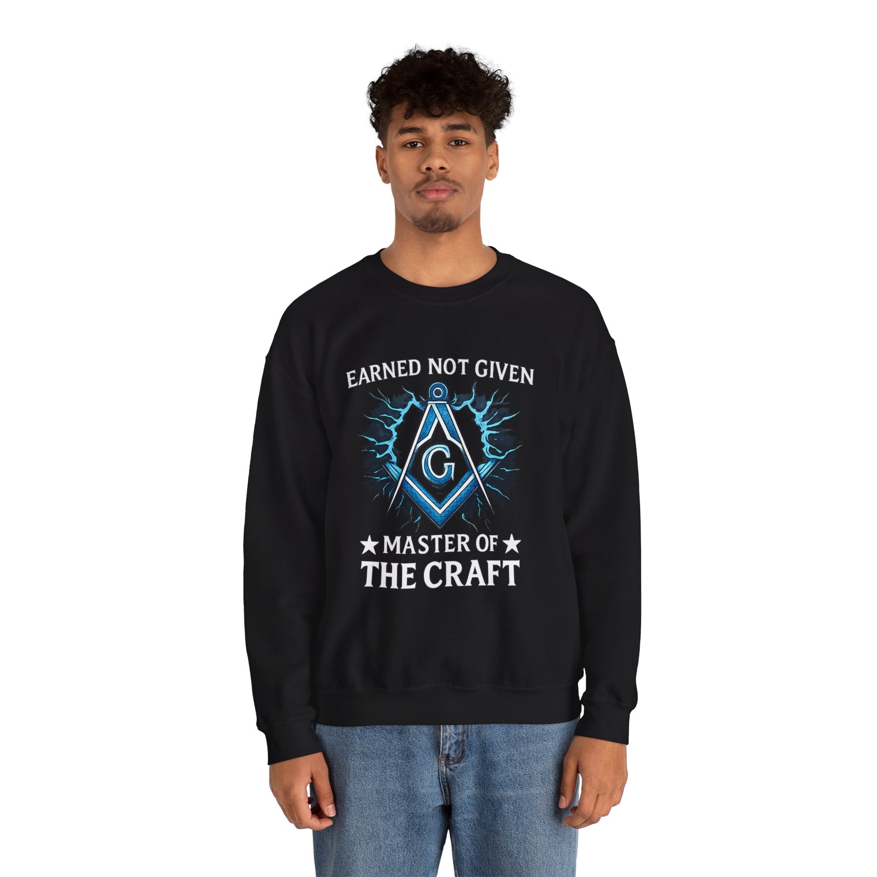 Master Mason Blue Lodge Sweatshirt – Verdient, nicht geschenkt – Meister der Freimaurer-Bruderschaft S&amp;C G