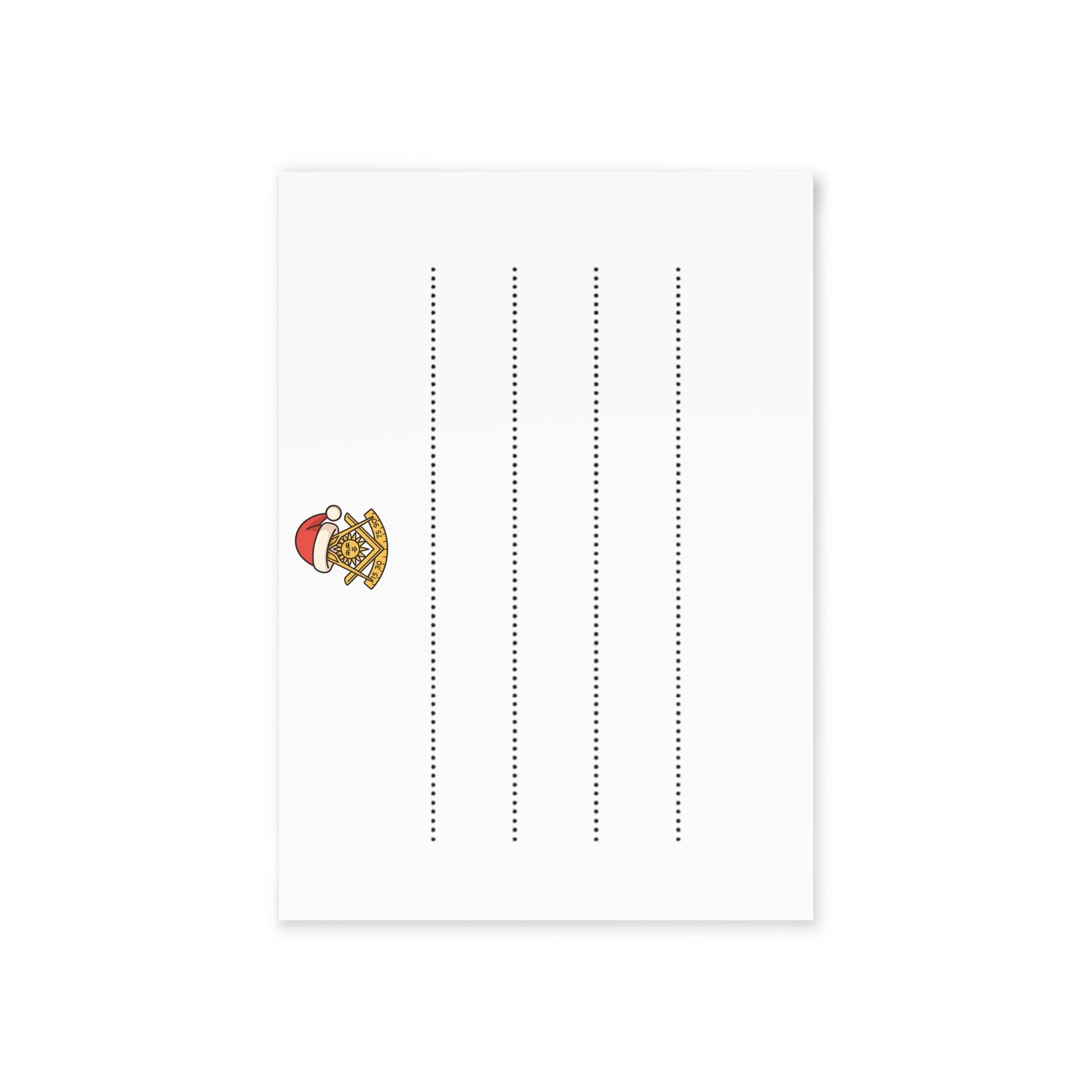 Past Master Blue Lodge Greeting Card -  (Two-sided print) - Bricks Masons