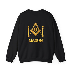 Master Mason Blue Lodge Sweatshirt - Mason S&amp;C G mit zwei Säulen