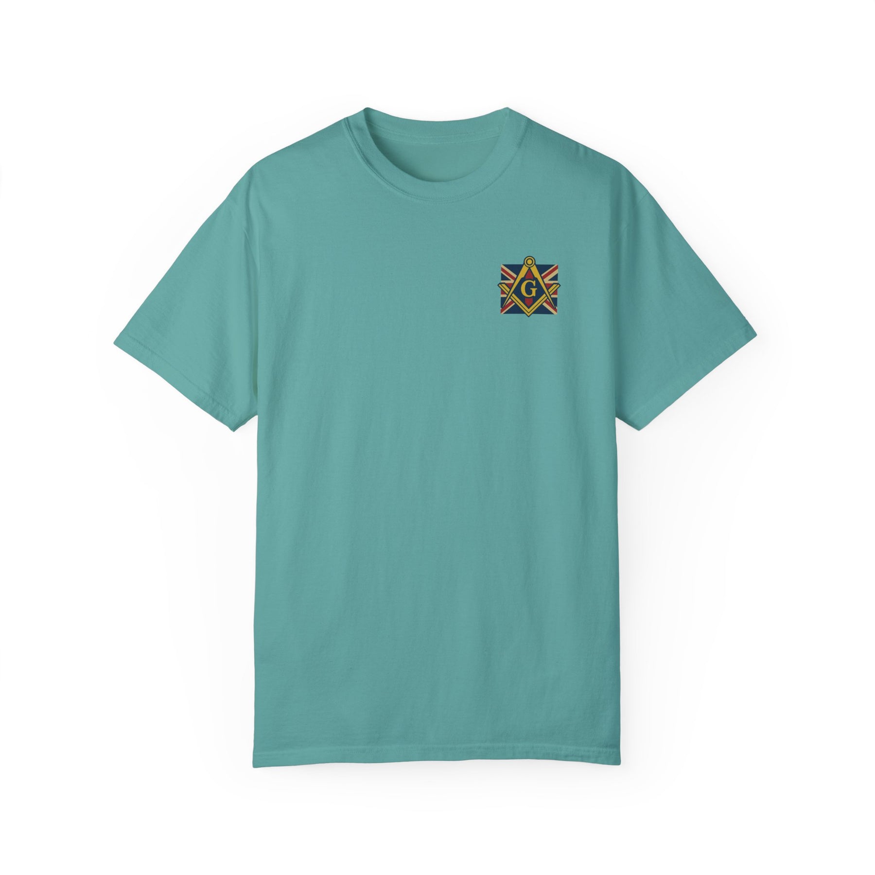 Master Mason Craft T-Shirt - United Kingdom Mason Garment-Dyed Tee - Bricks Masons