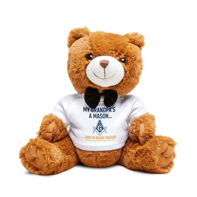 Master Mason Blue Lodge Teddy Bear - Mason Grandpa Plushie - Bricks Masons