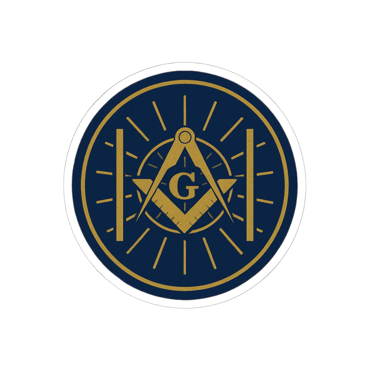 Master Mason Blue Lodge Sticker Decal - Kiss-Cut Colorful - Bricks Masons