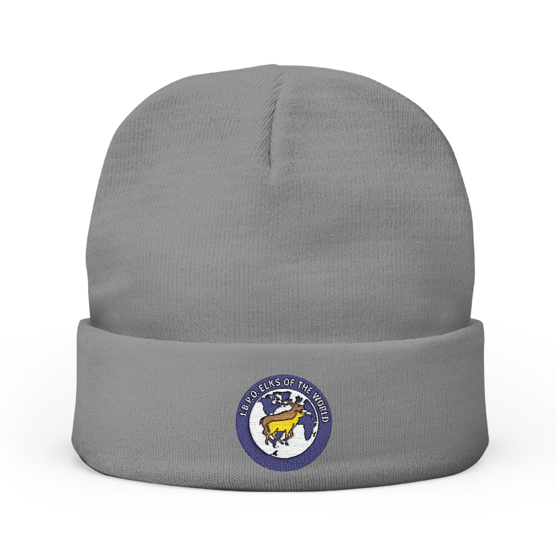 Elks of the World Beanie - Knit Embroidery Emblem - Bricks Masons
