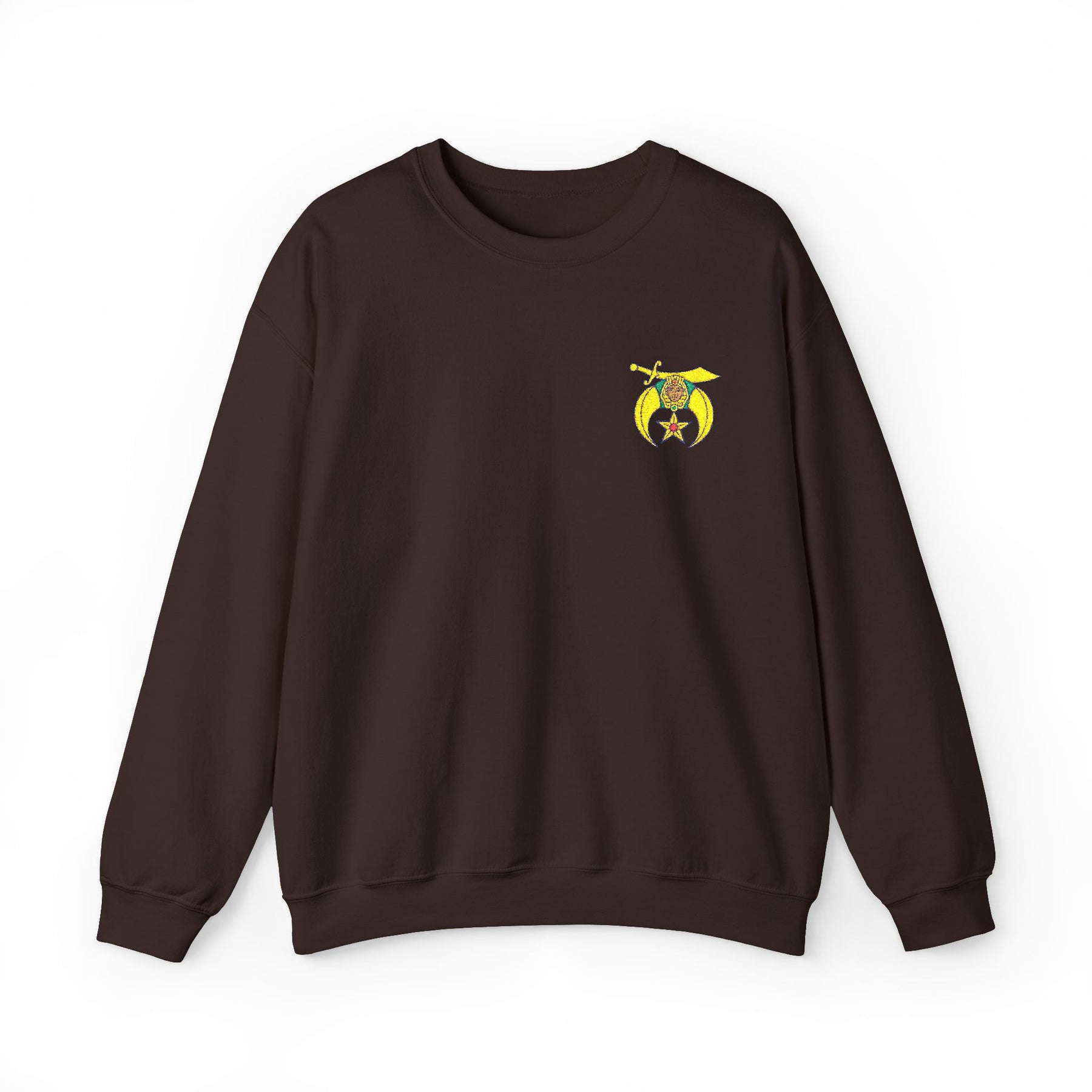 Shriners Sweatshirt - Crewneck Embroidered Front Detail - Bricks Masons