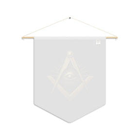 Master Mason Blue Lodge Pennant - Square & Compass with All Seeing Eye Symbol - Bricks Masons