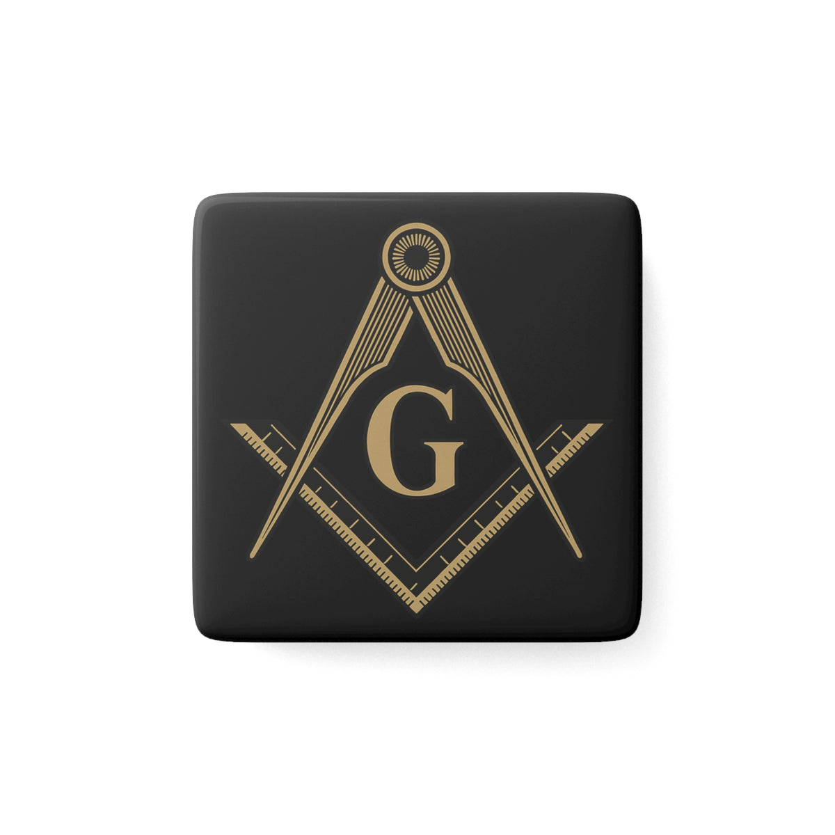 Master Mason Blue Lodge Magnet - Porcelain With Magnet - Bricks Masons