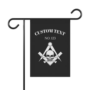Widows Sons Yard Flag - White Skull & Bones Personalized - Bricks Masons