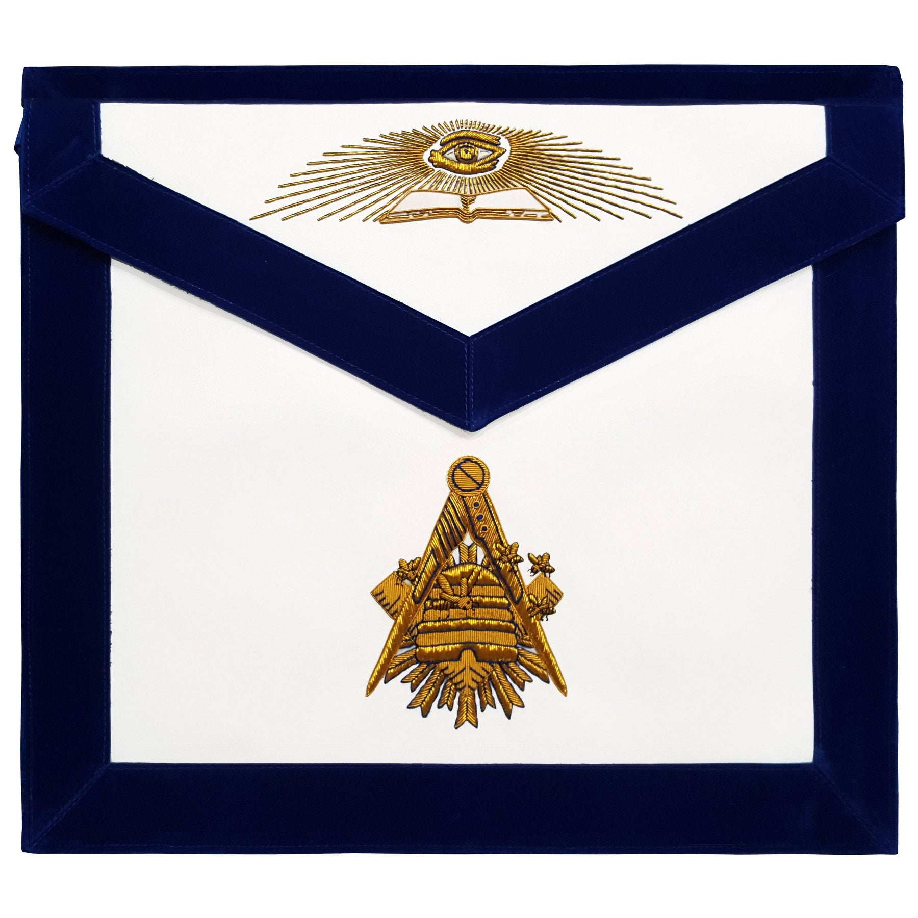 Master Mason Blue Lodge Apron - Hand Embroidery