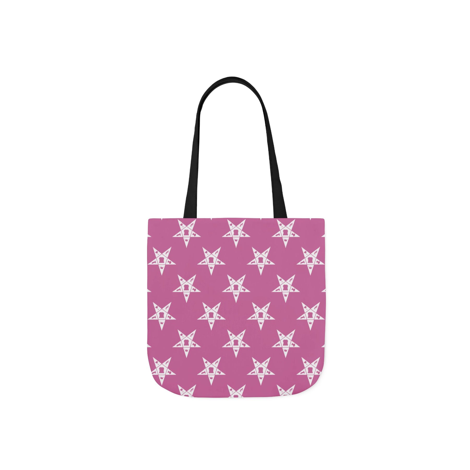 OES Tote Bag - Pink Polyester With White Stars - Bricks Masons