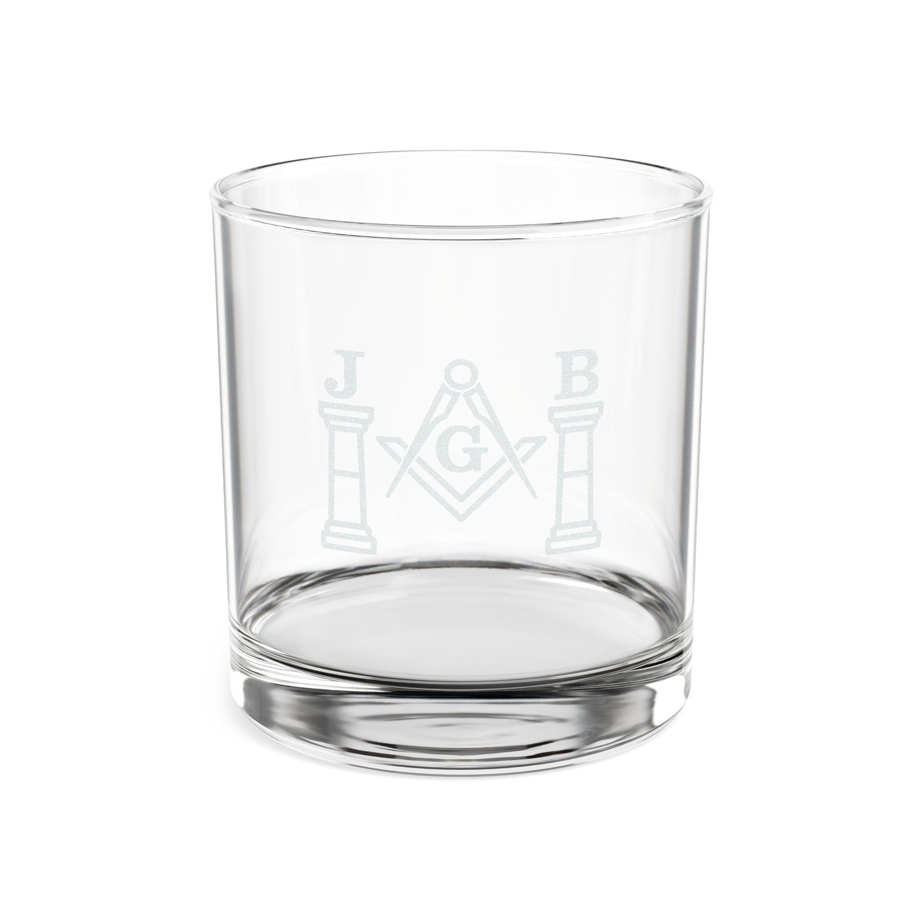 Master Mason Blue Lodge Whiskyglas - Square &amp; Compass G mit J&amp;B Säulen