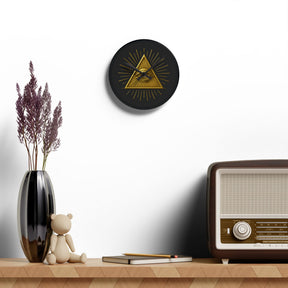 Eye of Providence Clock - All Seeing Eye Design on Acrylic - Bricks Masons