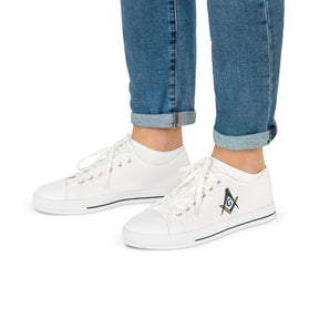 Master Mason Blue Lodge Australia Jurisdiction Sneaker - Low Top Sneaker Black & White S&C G - Bricks Masons