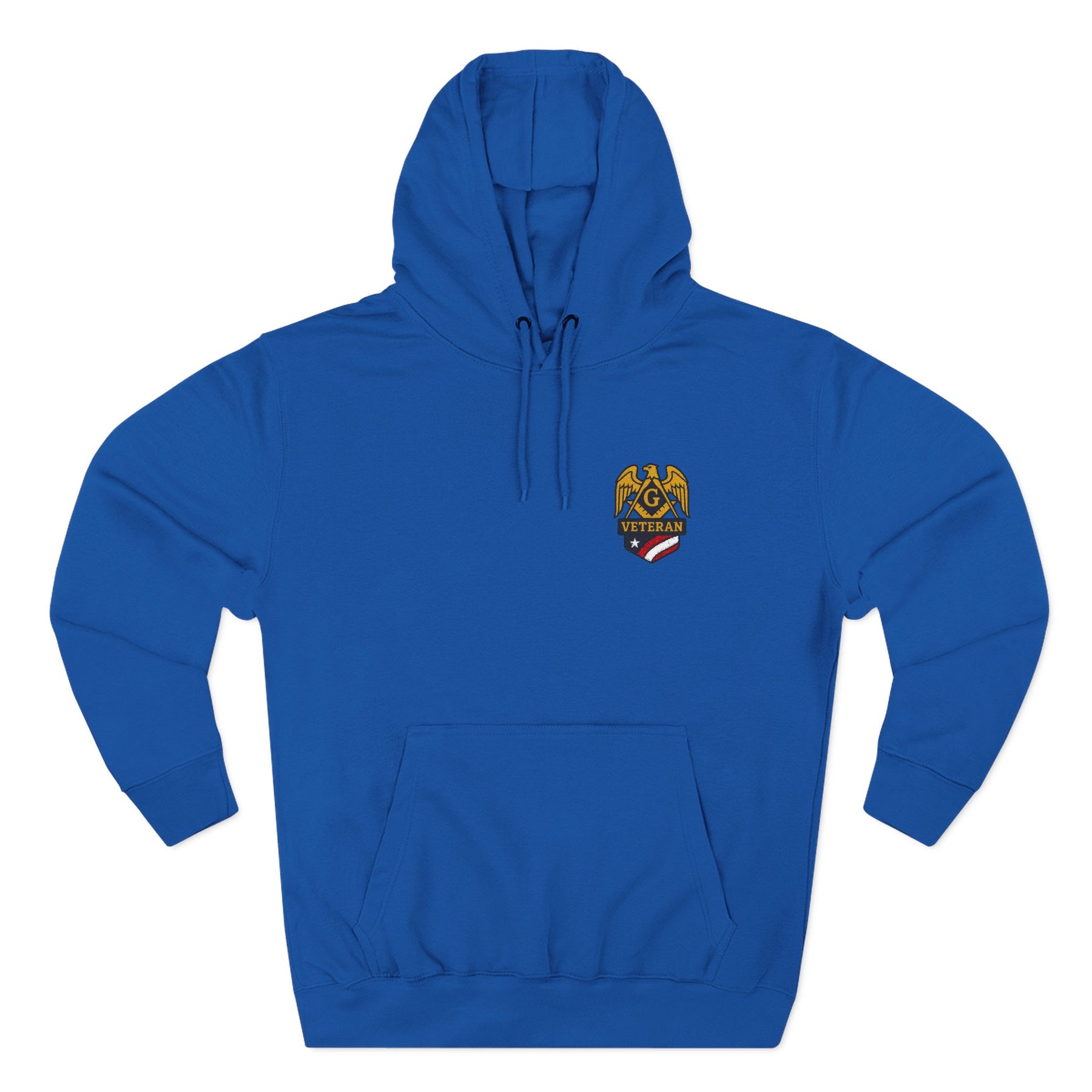 Master Mason Blue Lodge Hoodie - Veteran Mason Three-Panel Fleece - Bricks Masons