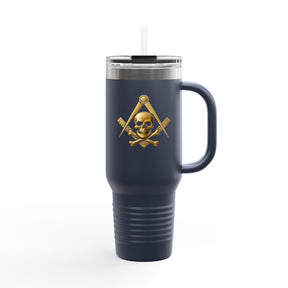 Widows Sons Ringneck Tumbler - Square & Compass with Skull and Bones - Bricks Masons